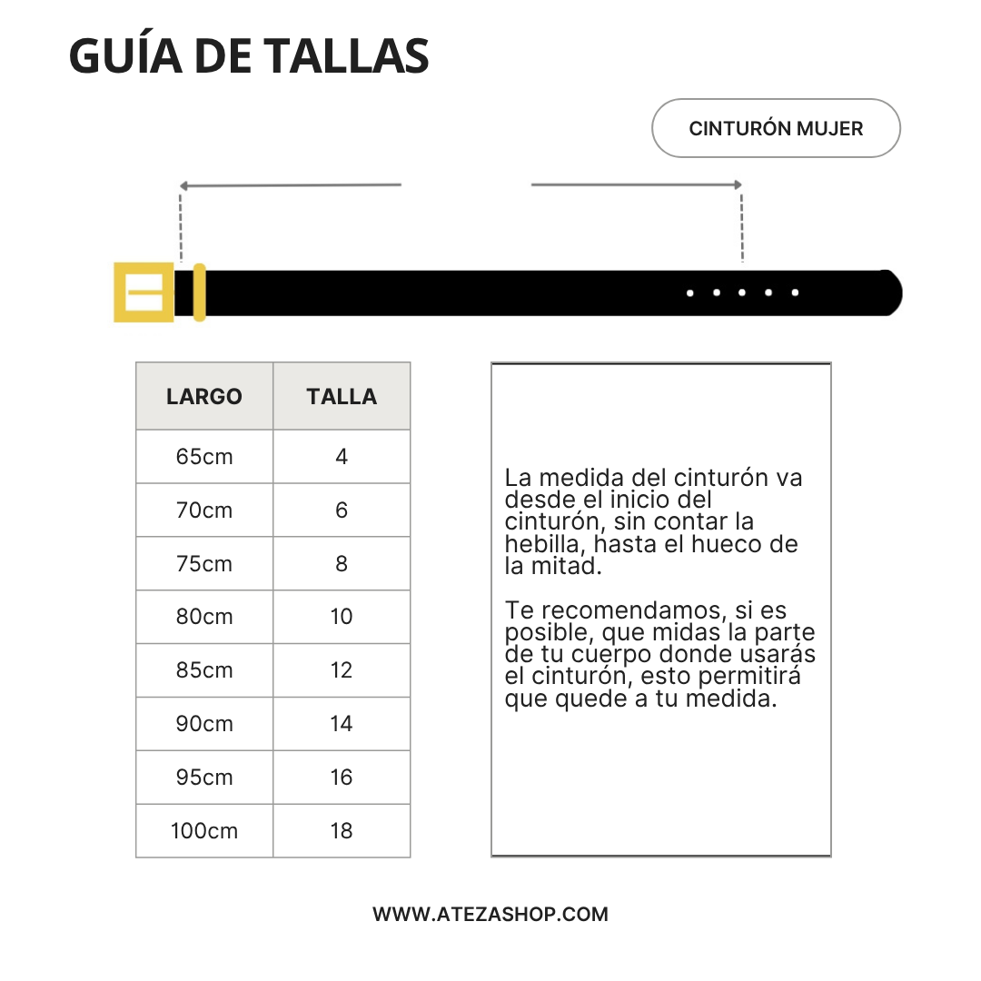 CINTURÓN NEGRO DE CUERO N°8